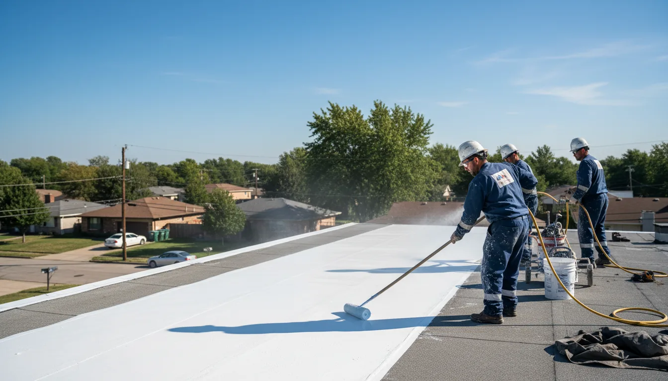 Commercial roof coating in Coats, KS near me